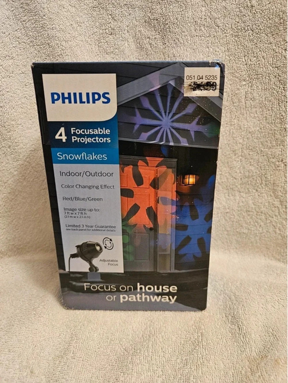 Philips 4 Snowflake LED Focusable Projectors RGB Christmas Lights NEW Open Box